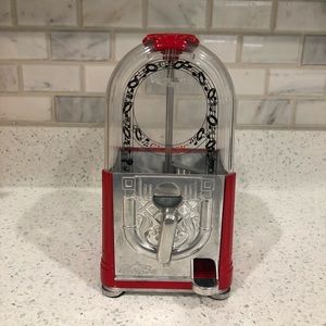 Vintage Carousel 25 Cent Jukebox Gumball Machine Dispenser Red Defect